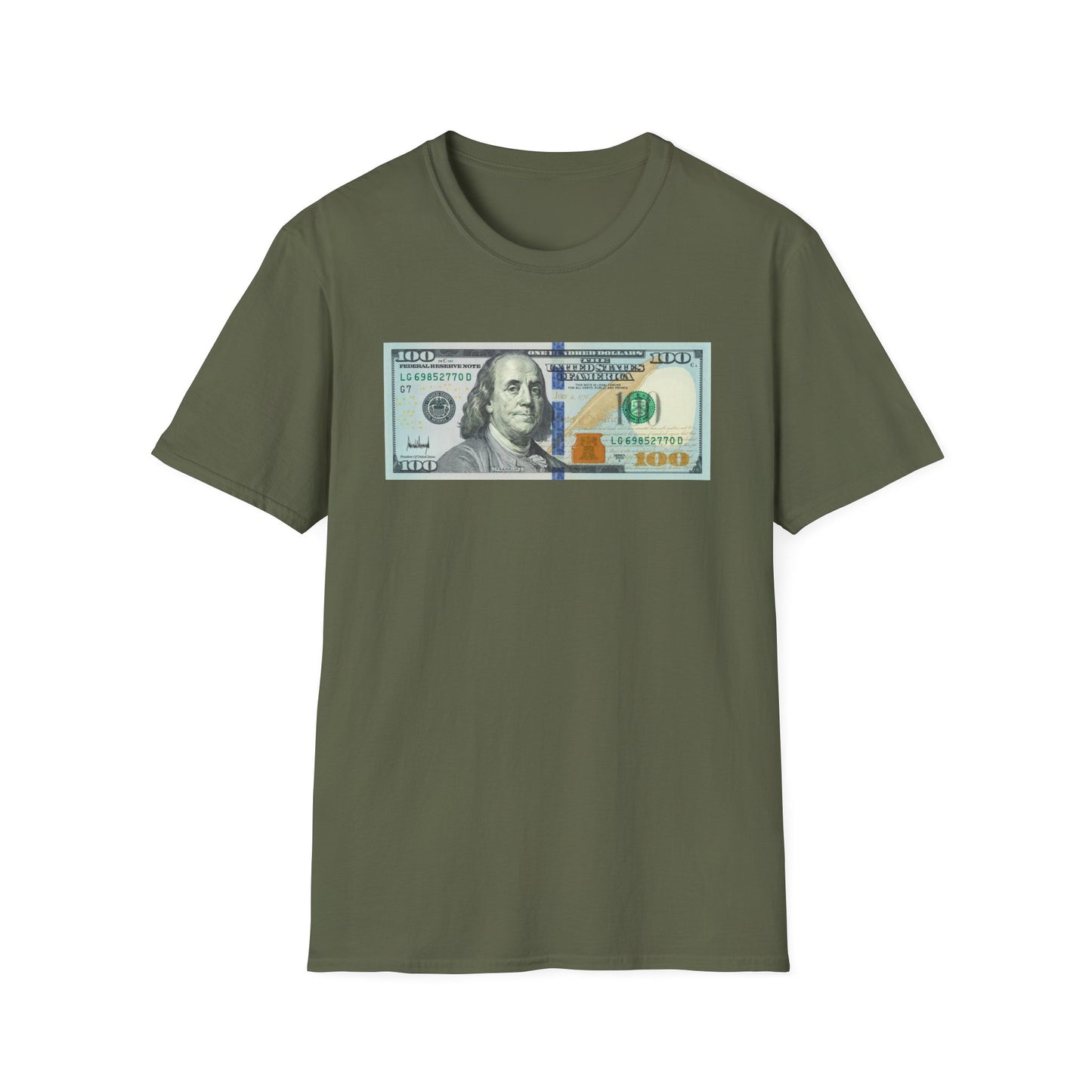 Funny Pro Trump 100 Dollar Bill Donald Trump Signature 4th of July American Patriot Support Trump Gift T-Shirt