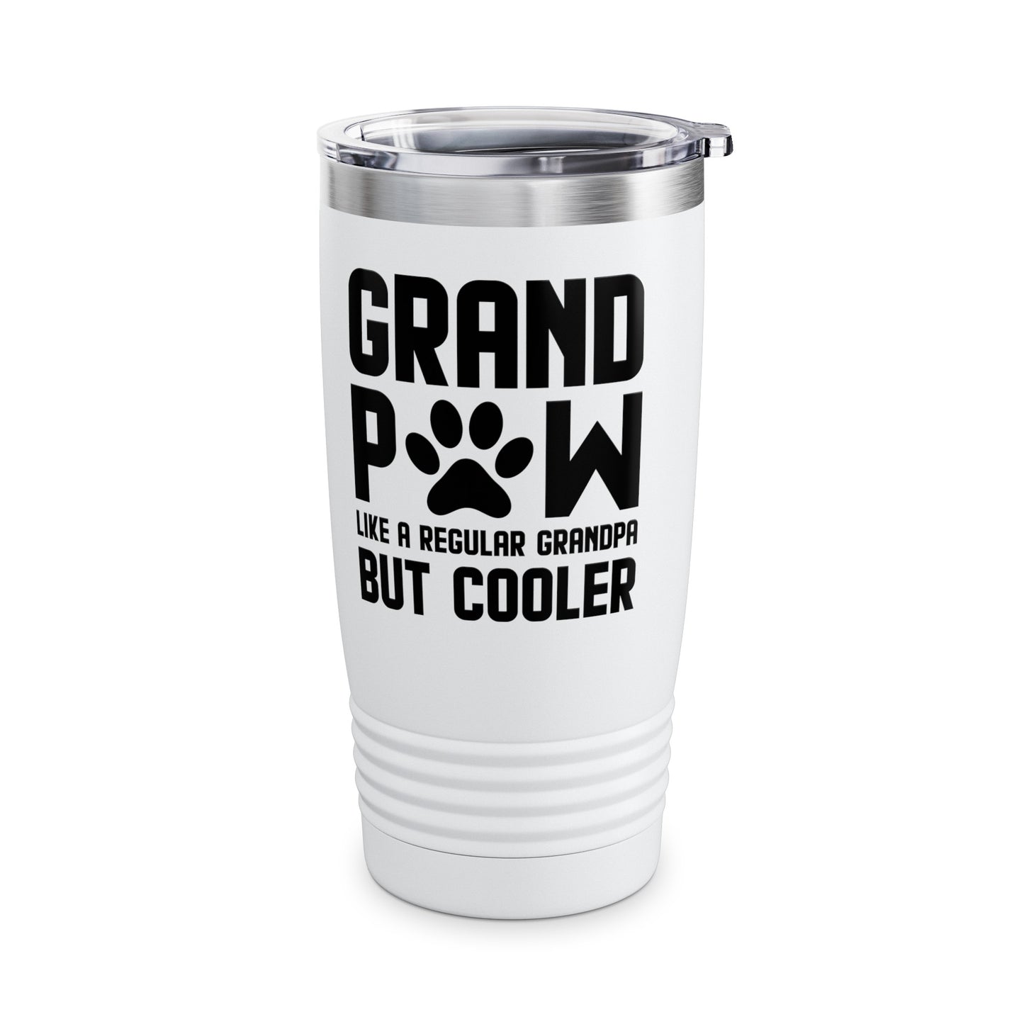 Funny Grandpaw Like Regular Grandpa But Cooler Fathers Day Dog Lovers Paw Grandpa Tumbler For Men Travelers