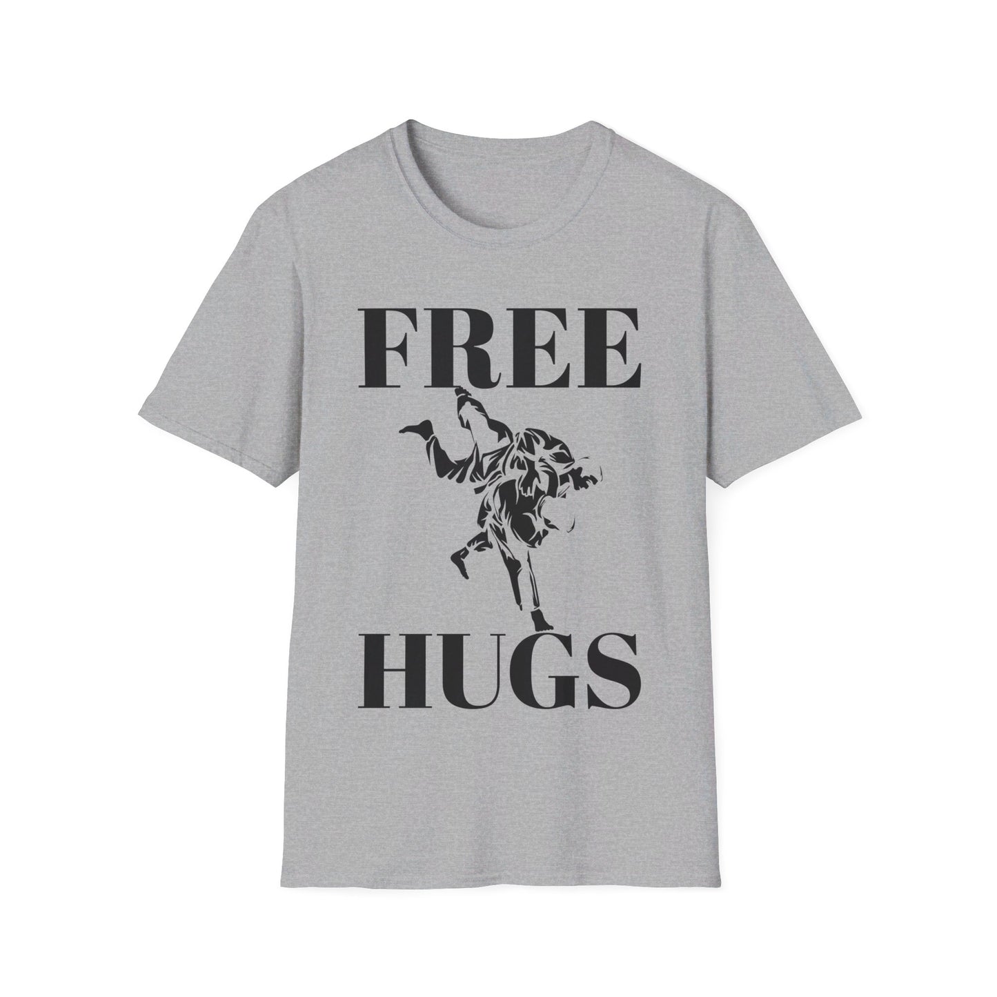 Funny Wrestling Wrestler Free Hugs Humor T-Shirt Men Women