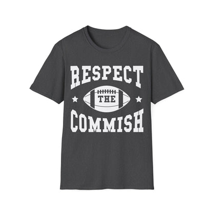 Funny Respect The Commish Fantasy Football Champ Top Best Ever Commish T-Shirt Men Women