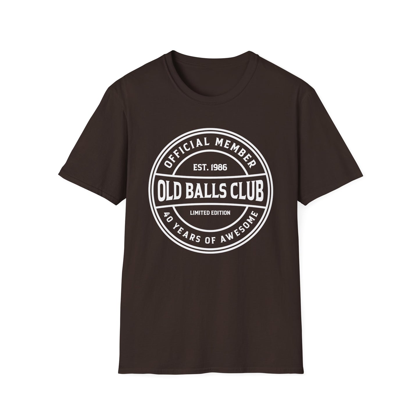 Mens Old Balls Club 40 Years Awesome Forty 40th Birthday Farthers Day T-Shirt
