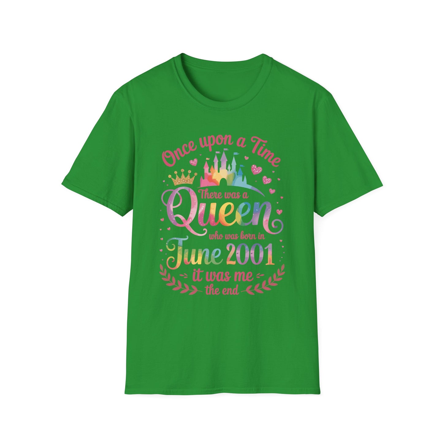 Funny 25 Years Old Birthday Girl 25 Birthday Queen June 2001 T-Shirt For Women