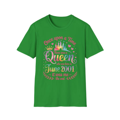 Funny 25 Years Old Birthday Girl 25 Birthday Queen June 2001 T-Shirt For Women