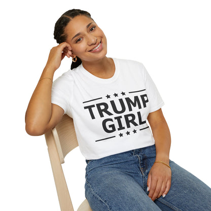 Cute Trump Girl Republican US Flag 2024 Vintage Vote T-Shirt