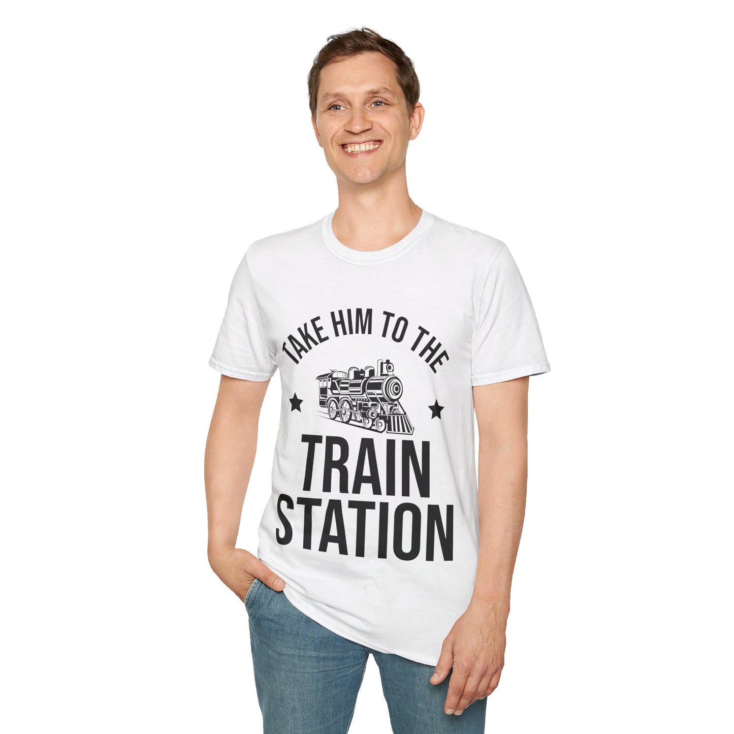 Take Him To The Train Station Platform T-Shirt Men Women