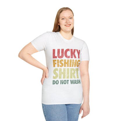 Funny Lucky Fishing Shirt Do Not Wash Vintage Fishing Lover fisherman T-Shirt Men Women