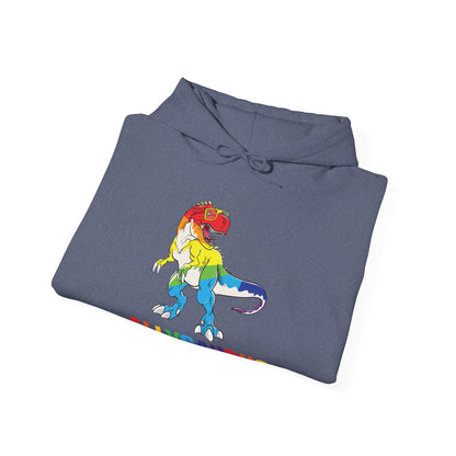 Allysaurus Dinosaur In Rainbow Flag For Ally LGBT Pride Gift Hoodie