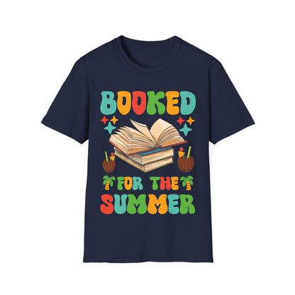 Funny Booked for the Summer Bookish Book Lover T-Shirt For Men Women Kids T-Shirt