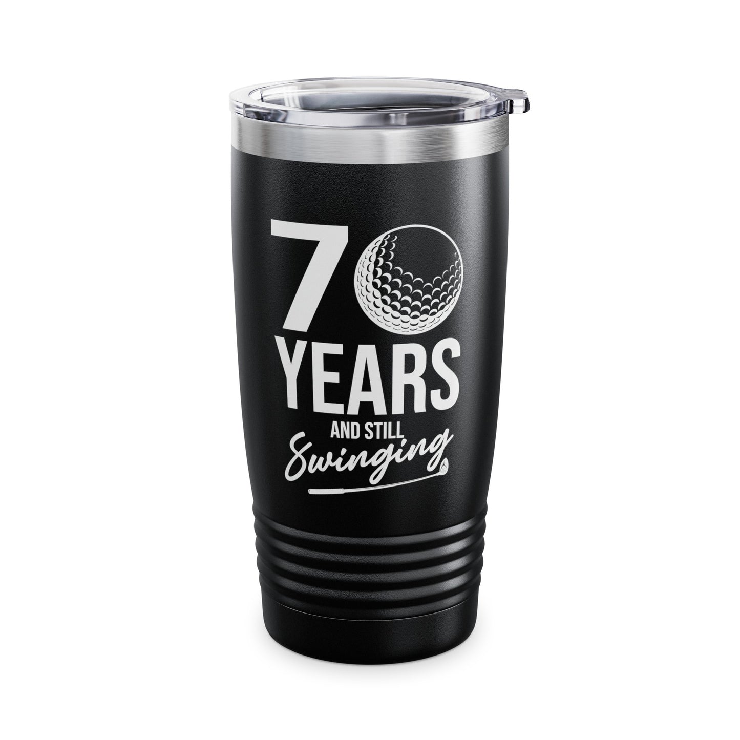 70 Years And Still Swinging 70th Birthday Funny Golf Club Tumbler