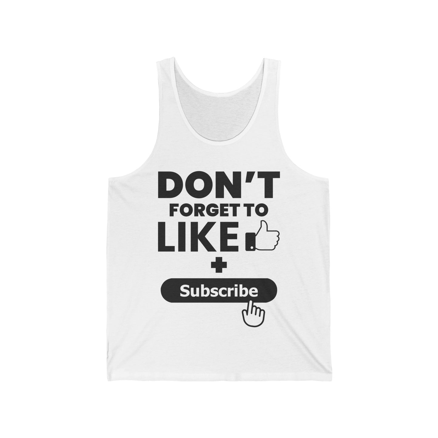 Social Media Influencer Like and Subscribe Tank Top For Men Women YouTuber Tank Top