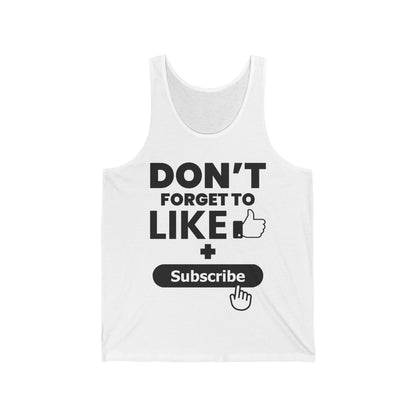 Social Media Influencer Like and Subscribe Tank Top For Men Women YouTuber Tank Top