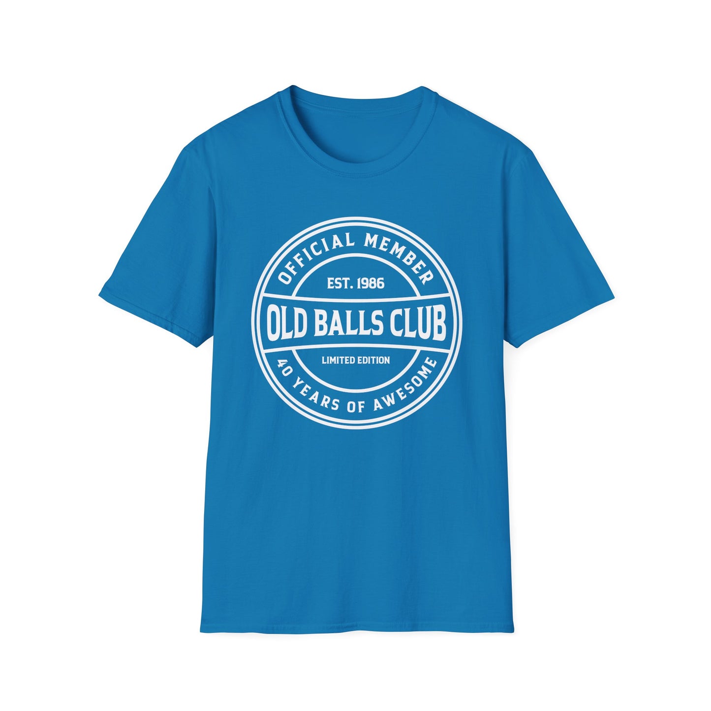 Mens Old Balls Club 40 Years Awesome Forty 40th Birthday Farthers Day T-Shirt