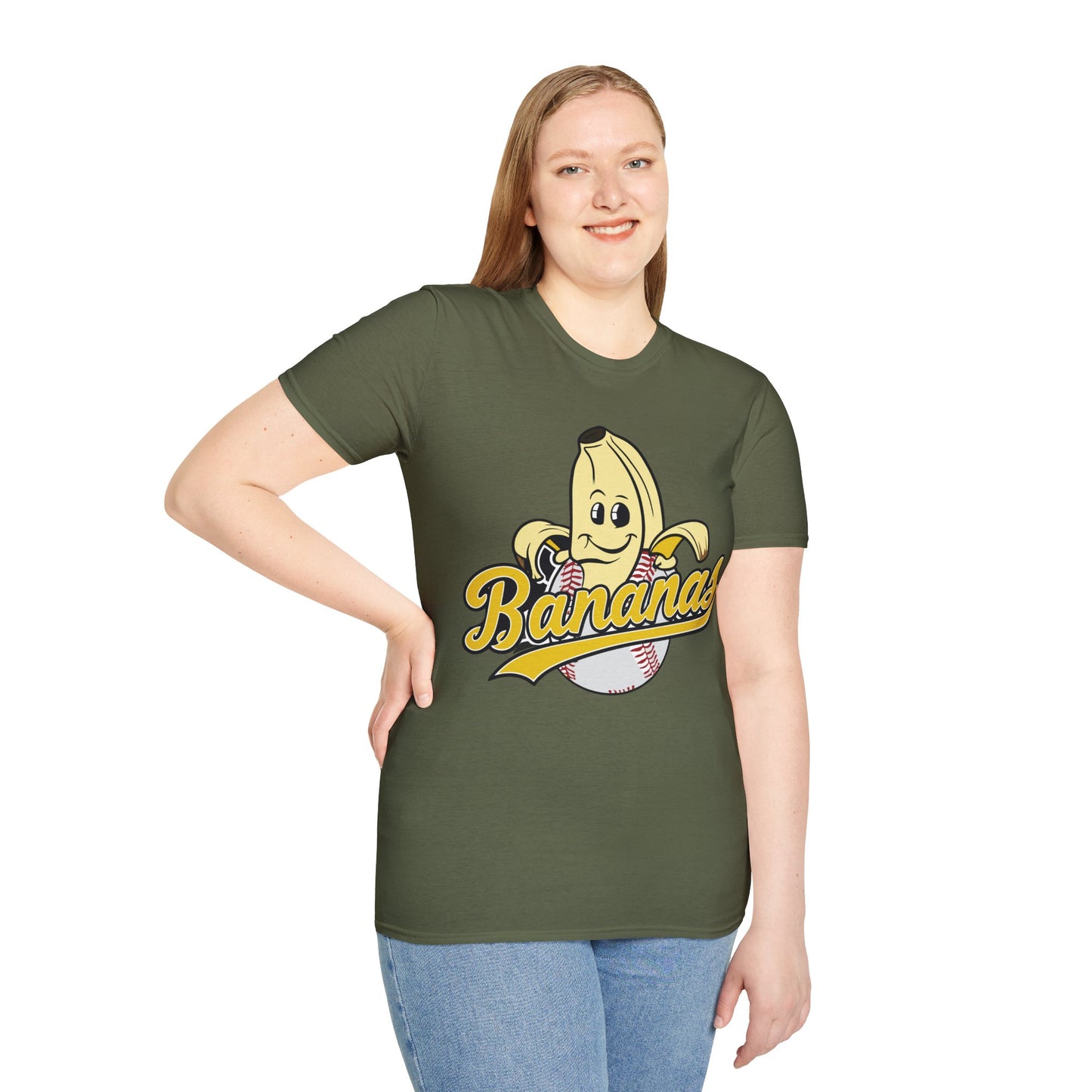 Funny Let's Go Bananas Baseball T-Shirt For Baseball Lovers Men Women T-Shirt