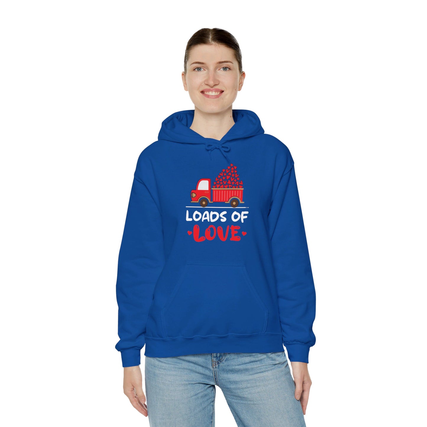 Funny Loads of Love Tractor Cute Valentines Day Truck Hoodie