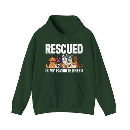 Rescued is My Favorite Breed Animal Rescue Hoodie