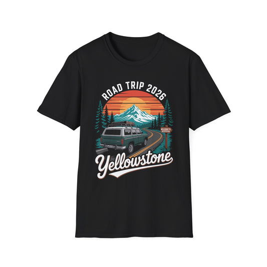 Yellowstone Road Trip 2026 Family National Park T-Shirt For Men Women