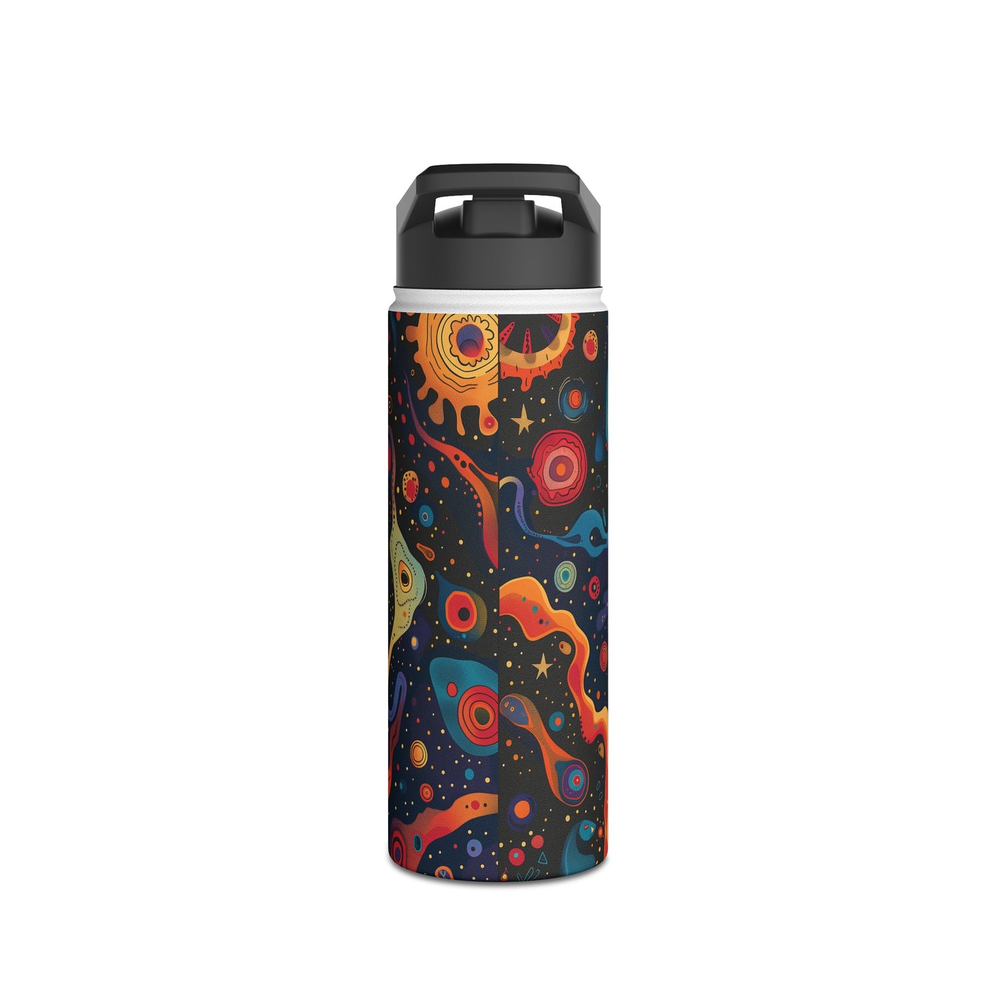 Space Oddity Pattern Stainless Steel Water Bottle with Twist-on Lid and Double-Wall Vacuum Insulation