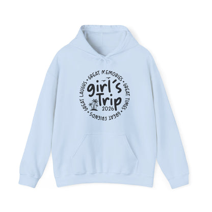 Girl's Trip 2026 Memories Friends Trip Matching Vacation Hoodie For Women