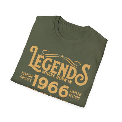 60th Birthday Tee 60 Years Old Vintage Legends Funny Born In 1966 T-Shirt For Men Women T-Shirt