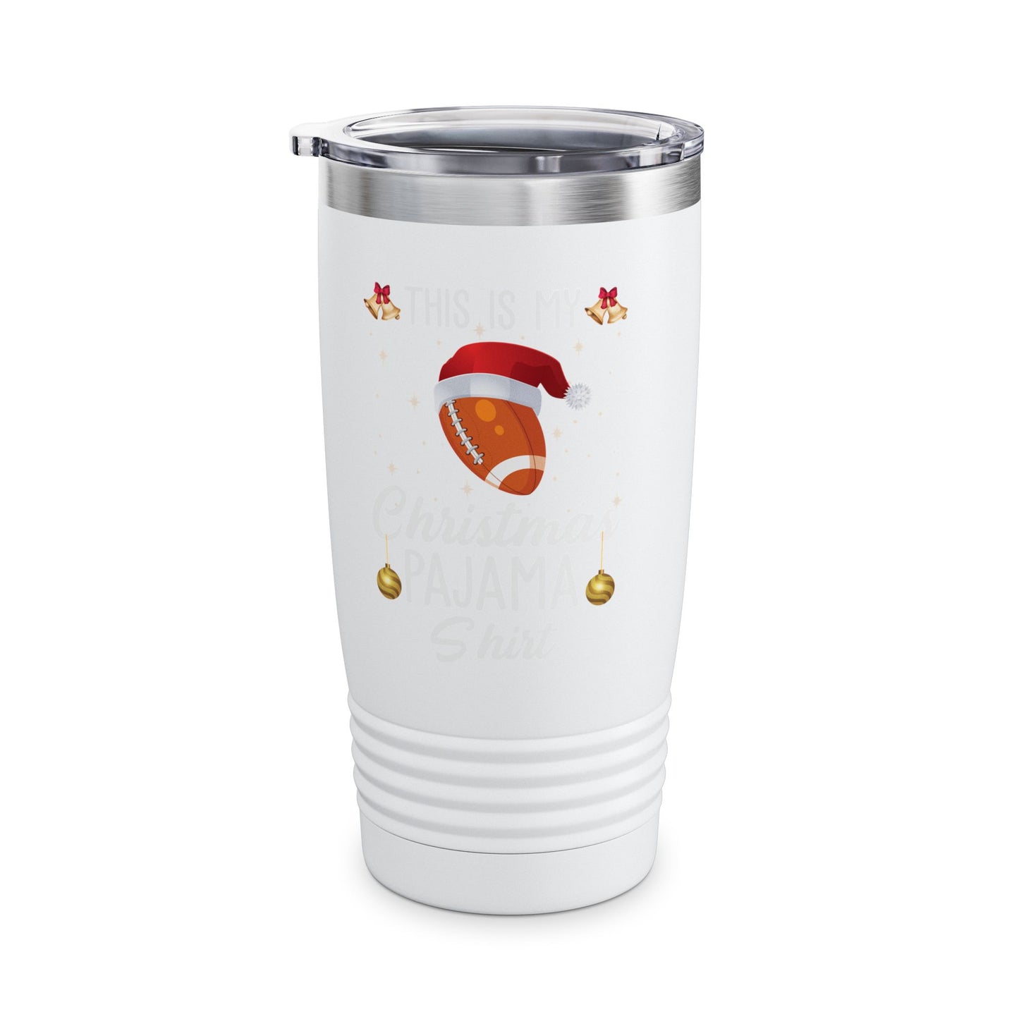 Funny This Is My Christmas Pajama Tumbler Gift For Football Lover Xmas Tumbler Men Women