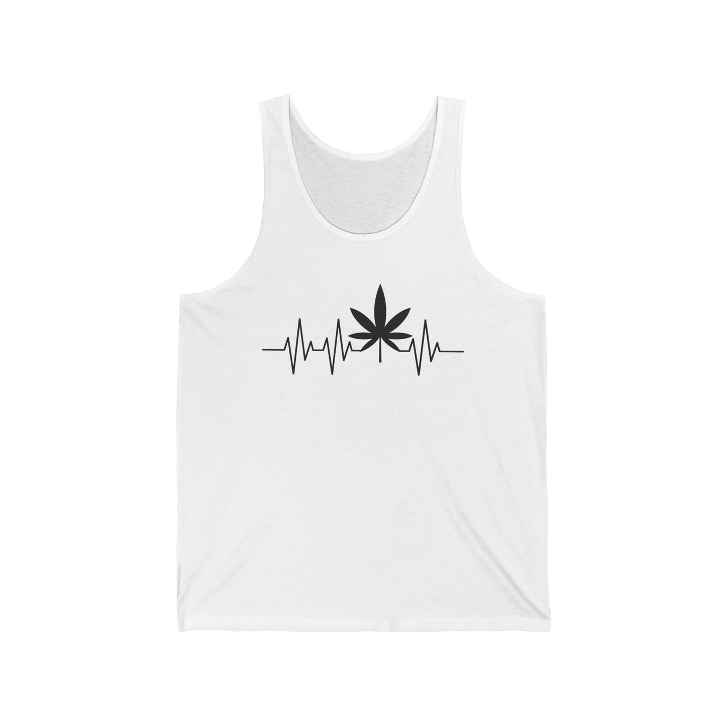 Funny Weed Cannabis Marijuana Leaf Heartbeat Stoner Tie Dye Tank Top For Men Women Tank Top