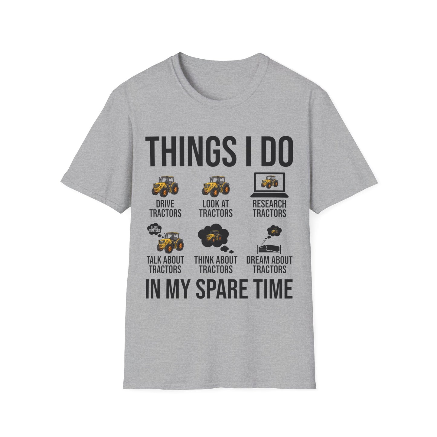 Things I Do in My Spare Time Funny Tractor Enthusiast Tractor Lover T-Shirt Gift