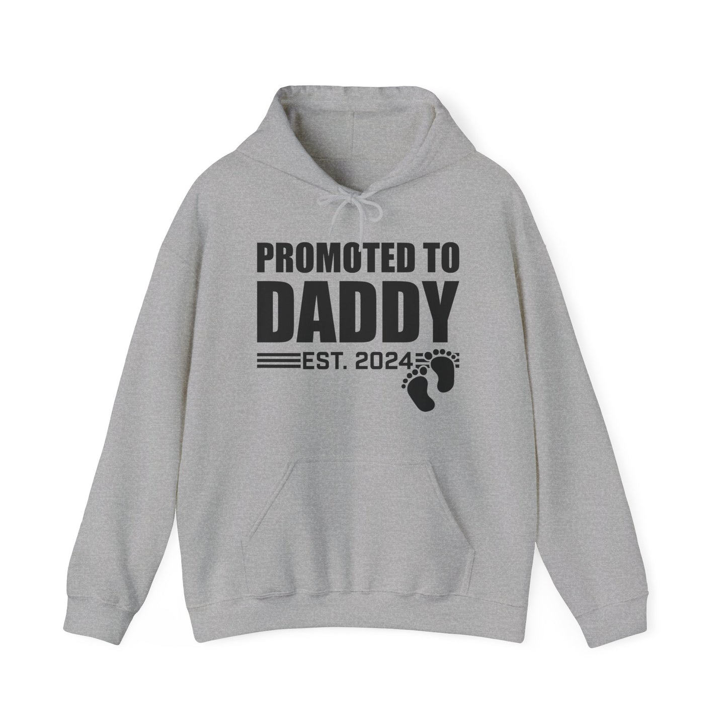 Mens Promoted To Daddy 2024 Pregnancy Announcement Gift Hoodie