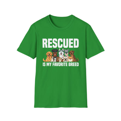 Rescued is My Favorite Breed Animal Rescue T-Shirt