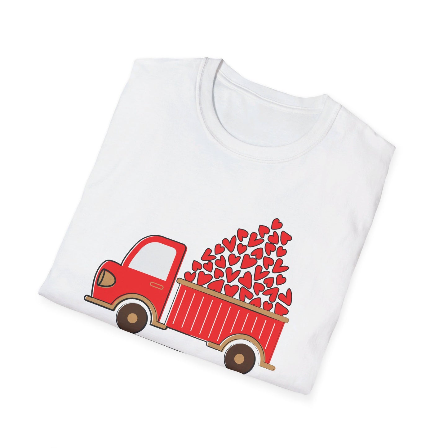 Funny Loads of Love Tractor Cute Valentines Day Truck T-Shirt