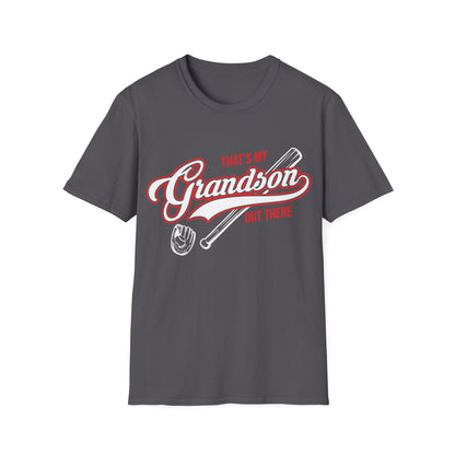 Thats My Grandson Out There Baseball Grandma Mothers Day Fathers Day T-Shirt