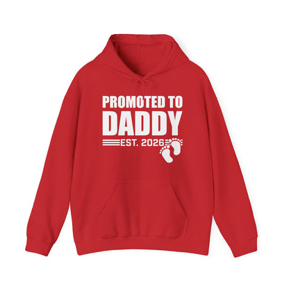 Mens Promoted To Daddy 2026 Pregnancy Announcement Gift Hoodie