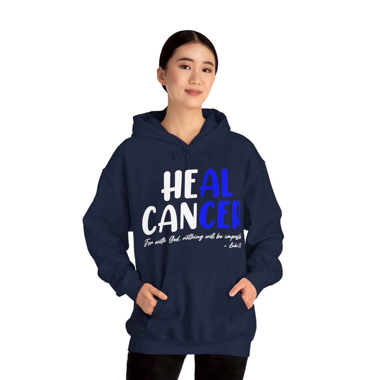Colon Cancer Faith Bible Verse CRC Awareness Support Heal Family Hoodie For Men Women