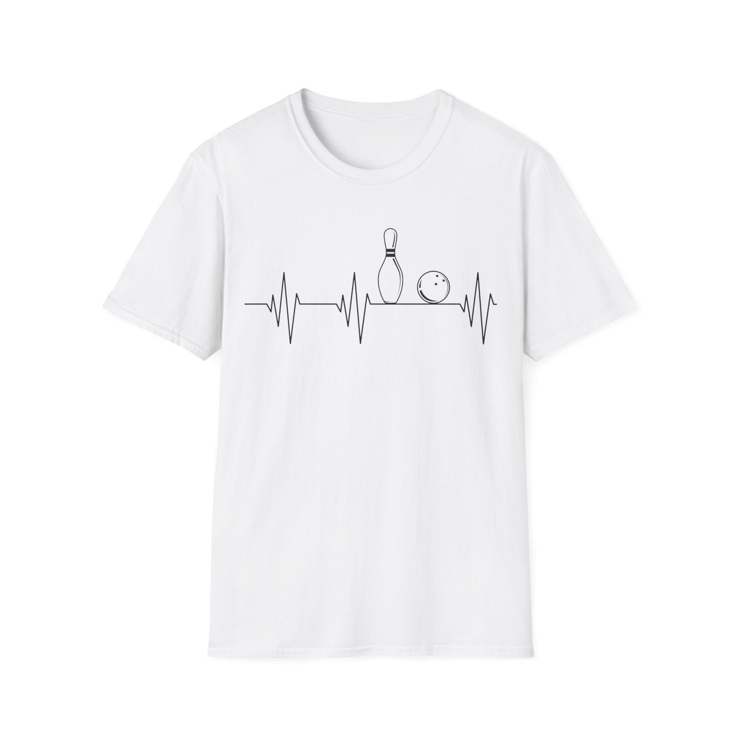 Funny Bowling Gift Cute EKG Bowlers League T-Shirt For Men Women T-Shirt