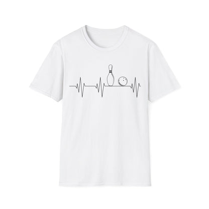 Funny Bowling Gift Cute EKG Bowlers League T-Shirt For Men Women T-Shirt