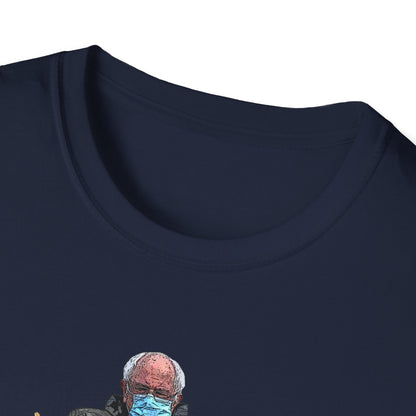 Bernie Sanders Drummer Inauguration Mittens Meme Sitting Drums T-Shirt