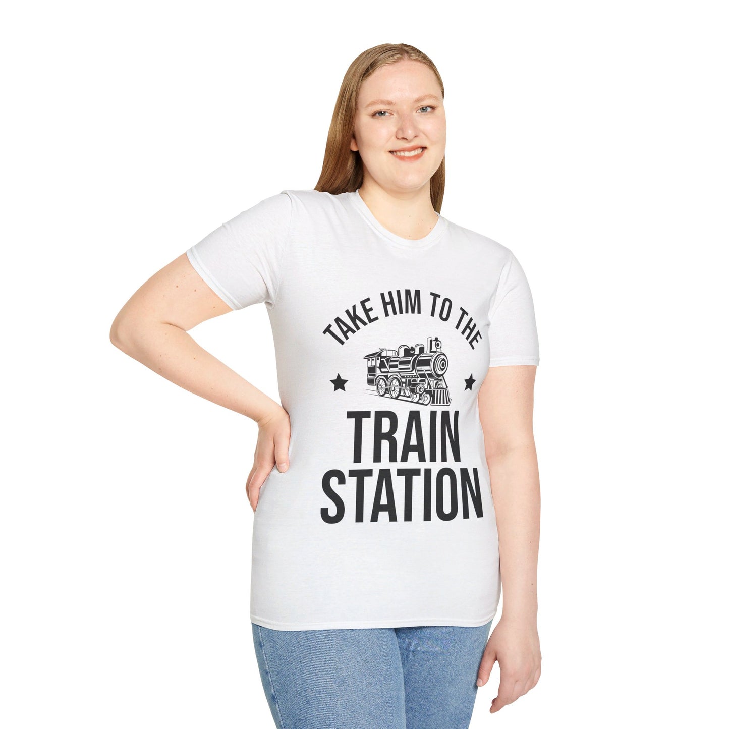 Take Him To The Train Station Platform T-Shirt Men Women