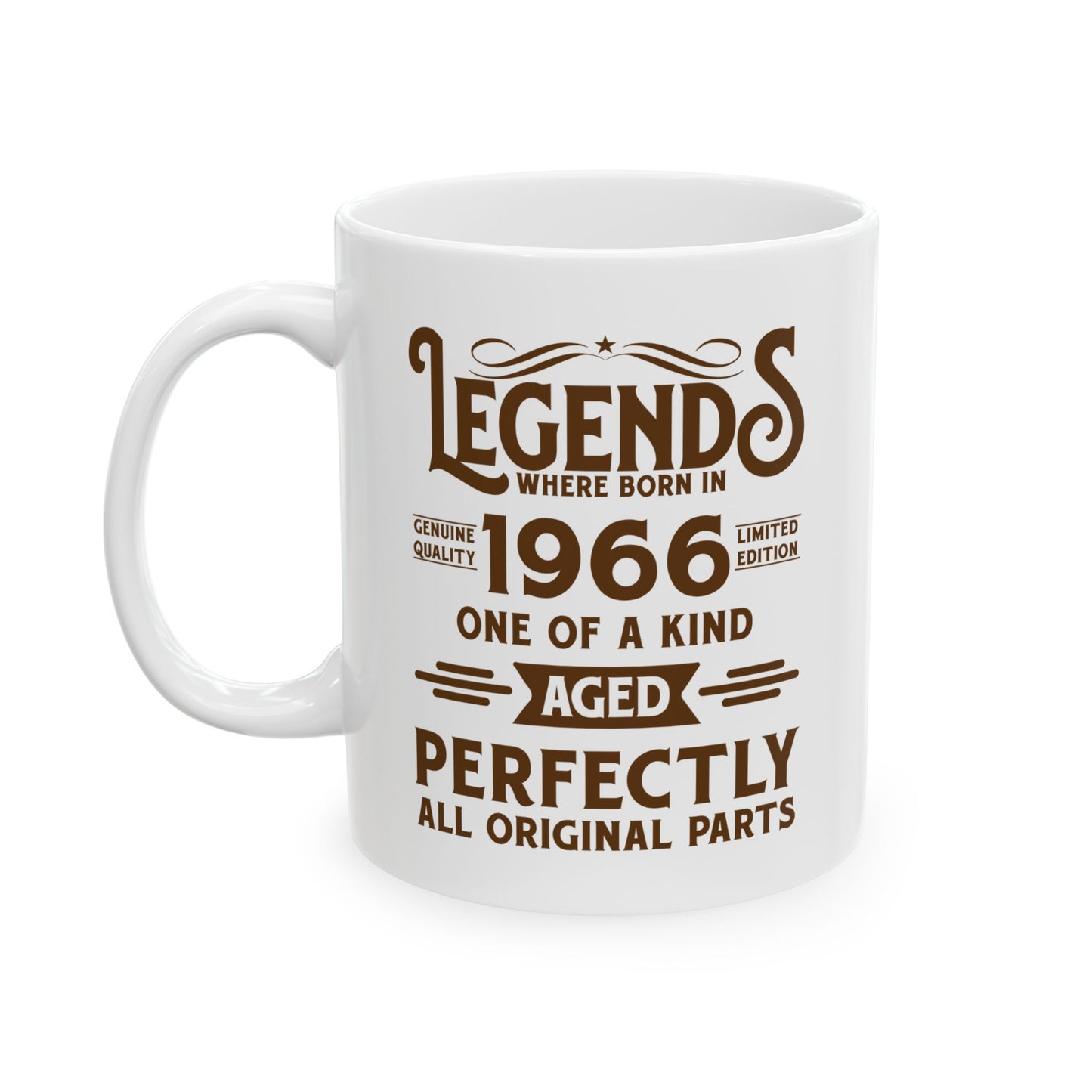 60th Birthday Mug 60 Years Old Vintage Legends Funny Born In 1966 Coffee Mug For Men Women
