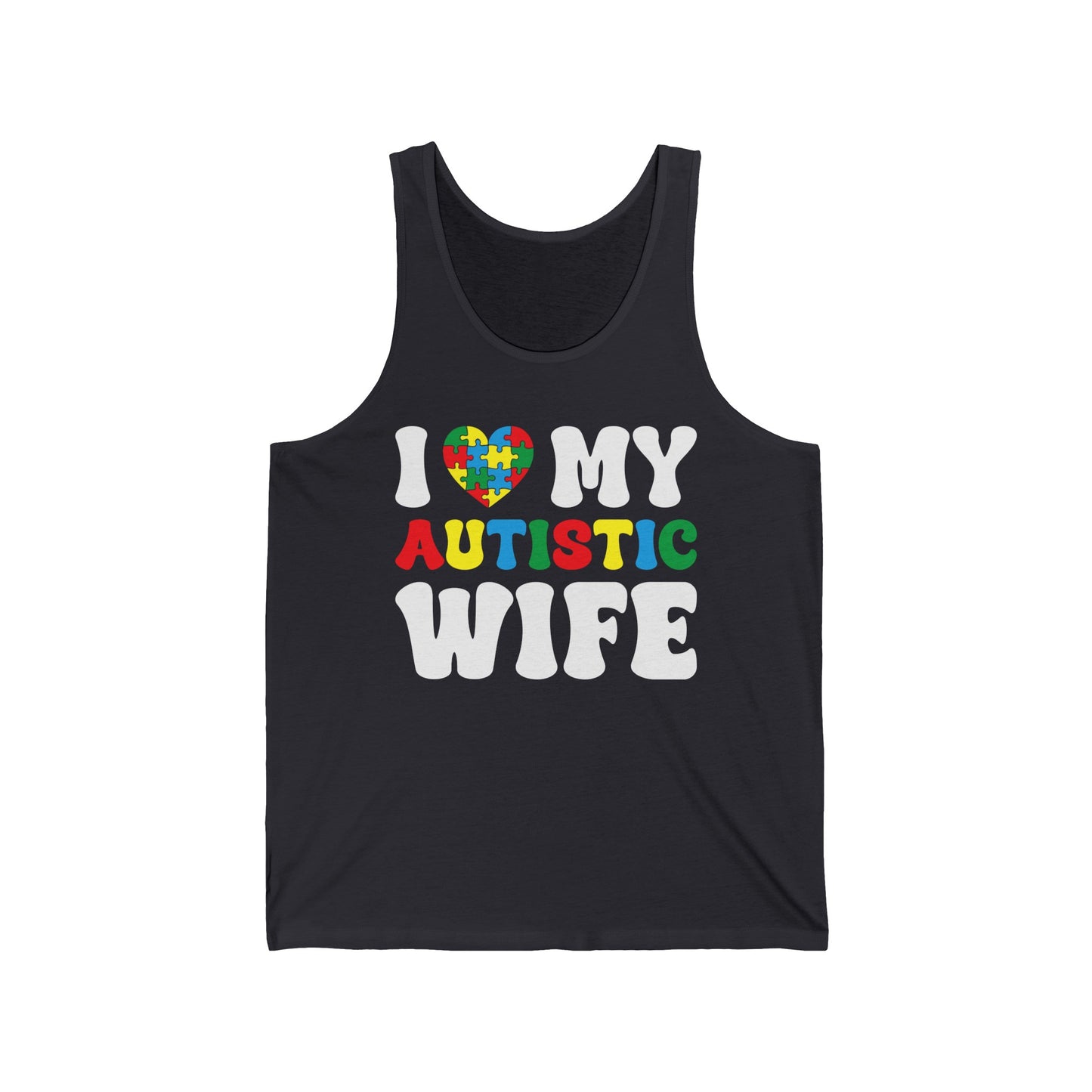 Funny I Heart My Autistic Wife I Love My Autistic Wife Tank Top For Men Tank Top