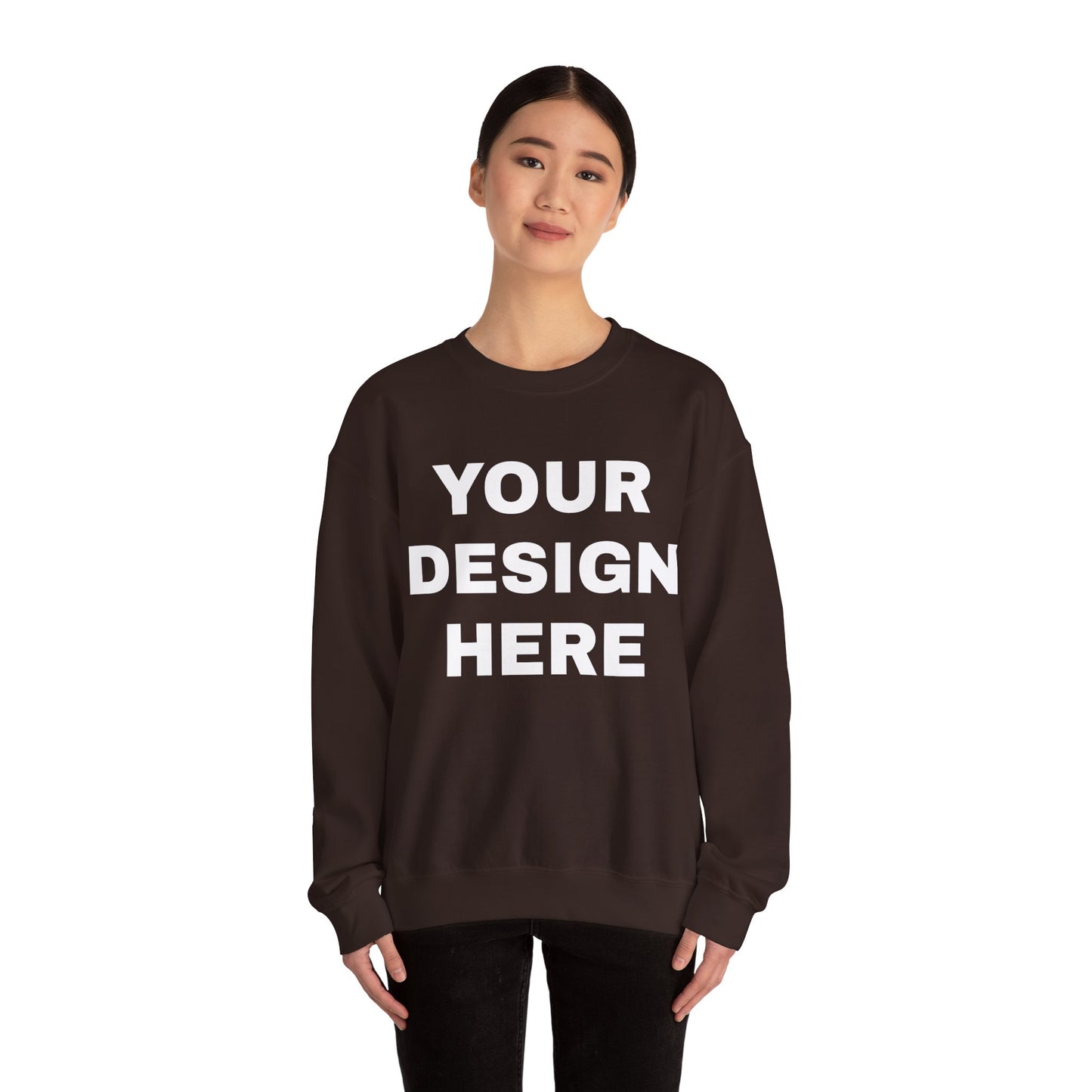 Custom Text Personalized Your Design on Unisex Heavy Blend™ Crewneck Sweatshirt