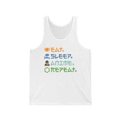 Eat Sleep Anime Repeat Funny Anime Lovers Tank Top For Men Women Tank Top