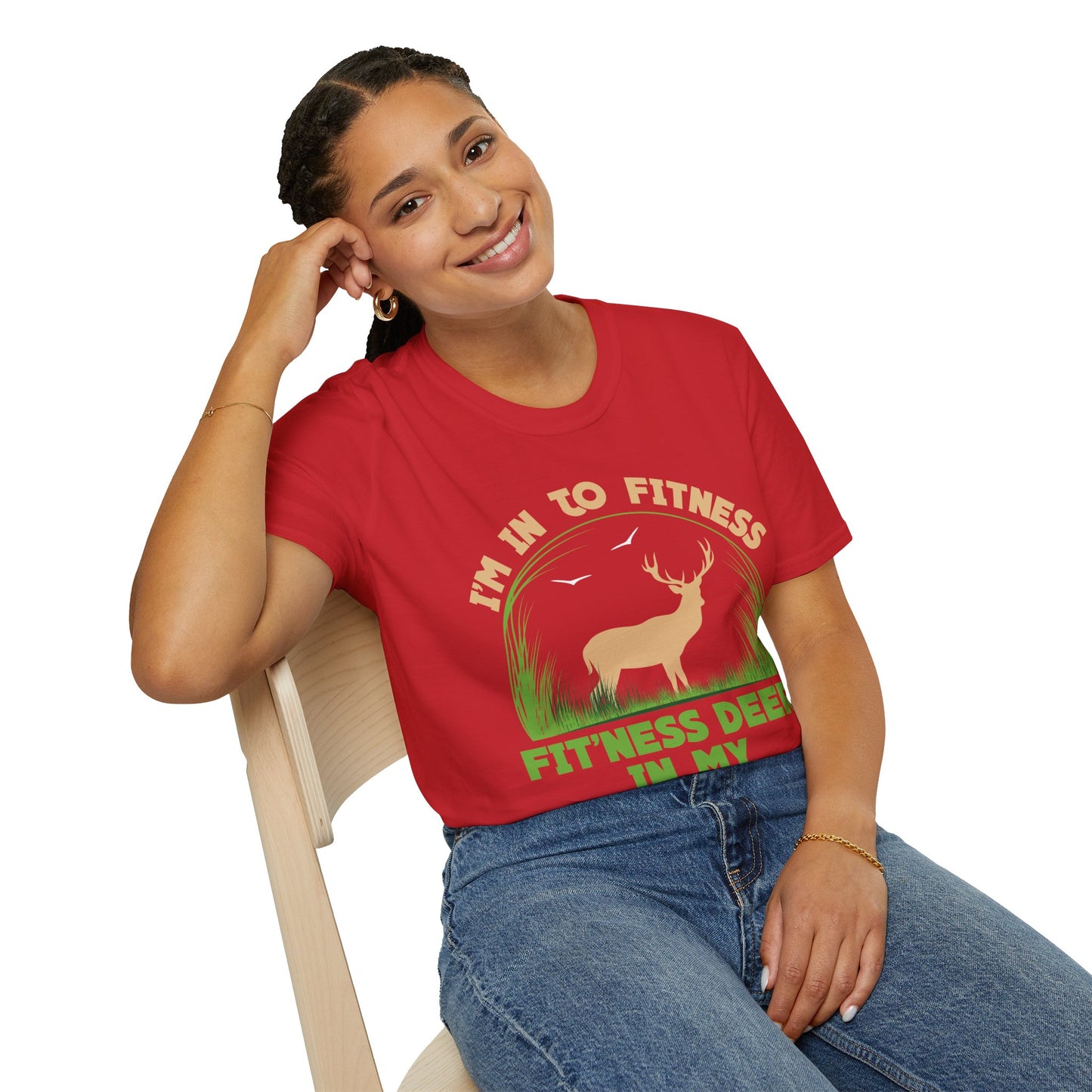 I'm Into Fitness Fit 'ness Deer Into My Freezer Funny Hunting T-Shirt For Men Women