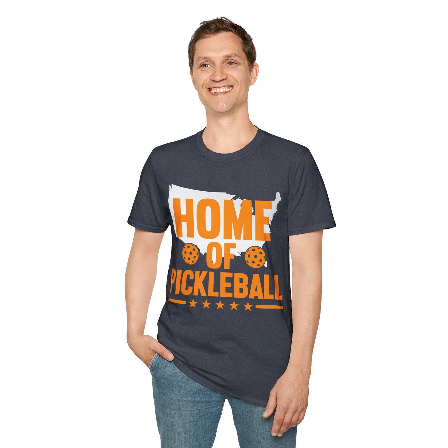 Home of Pickleball USA Map America T-Shirt For Men Women Kids