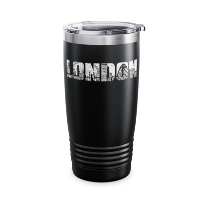 London England Souvenir Flag Phonebooth Double-Decker Bus Tumbler For Men Women Tumbler