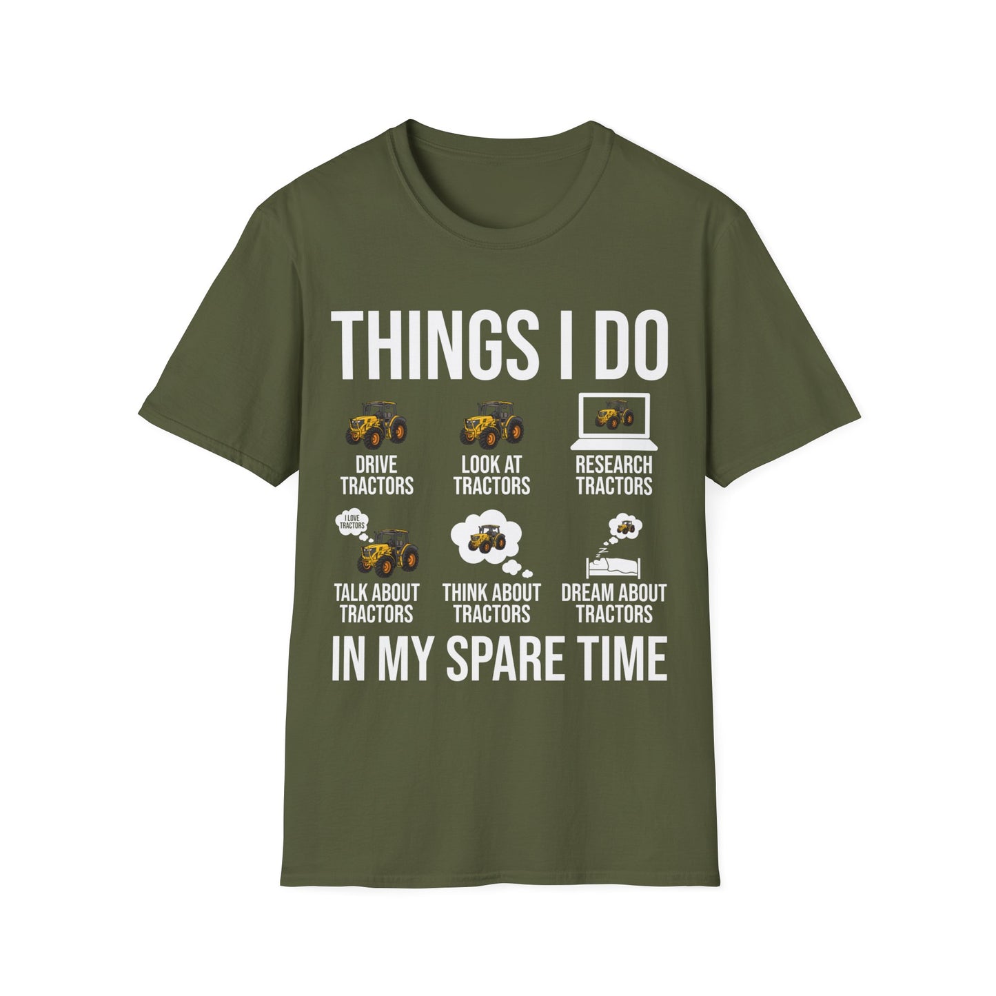 Things I Do in My Spare Time Funny Tractor Enthusiast Tractor Lover T-Shirt Gift