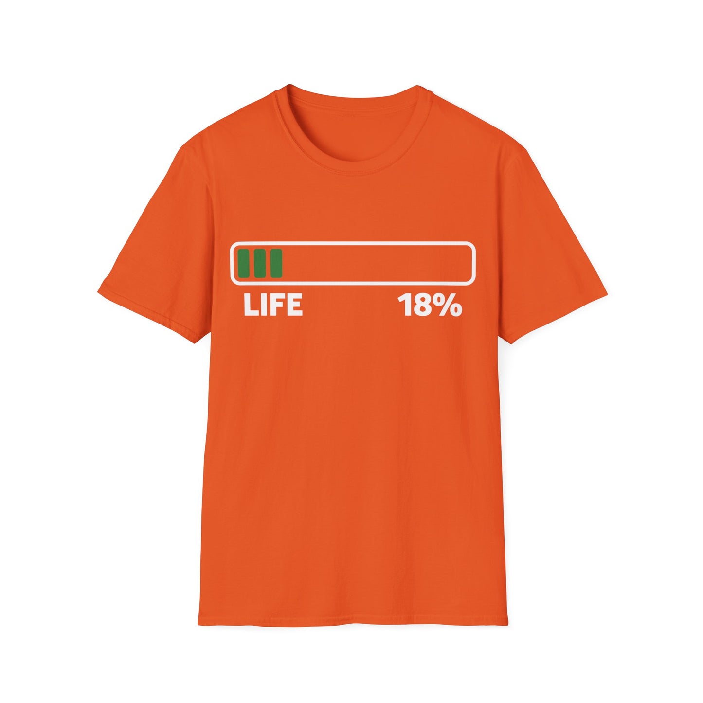 Funny Loading Bar 18% 18th Birthday Gift T-Shirt, Customize the 18 With Your Age  Personalized T-shirt Men Women Kids