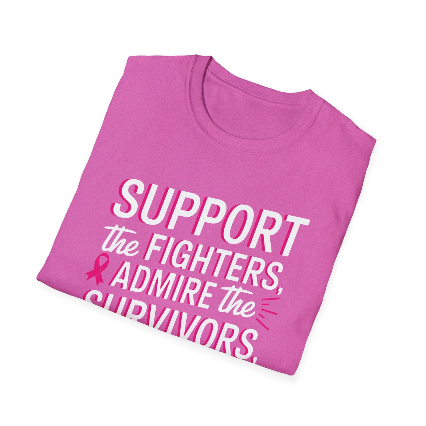Breast Cancer Awareness Support Fighters Admire Survivors T-Shirt For Men Women