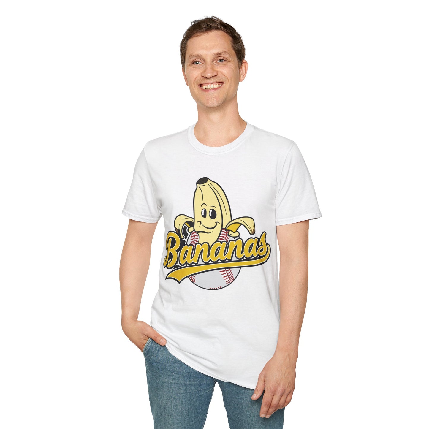 Funny Let's Go Bananas Baseball T-Shirt For Baseball Lovers Men Women T-Shirt