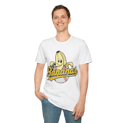 Funny Let's Go Bananas Baseball T-Shirt For Baseball Lovers Men Women T-Shirt