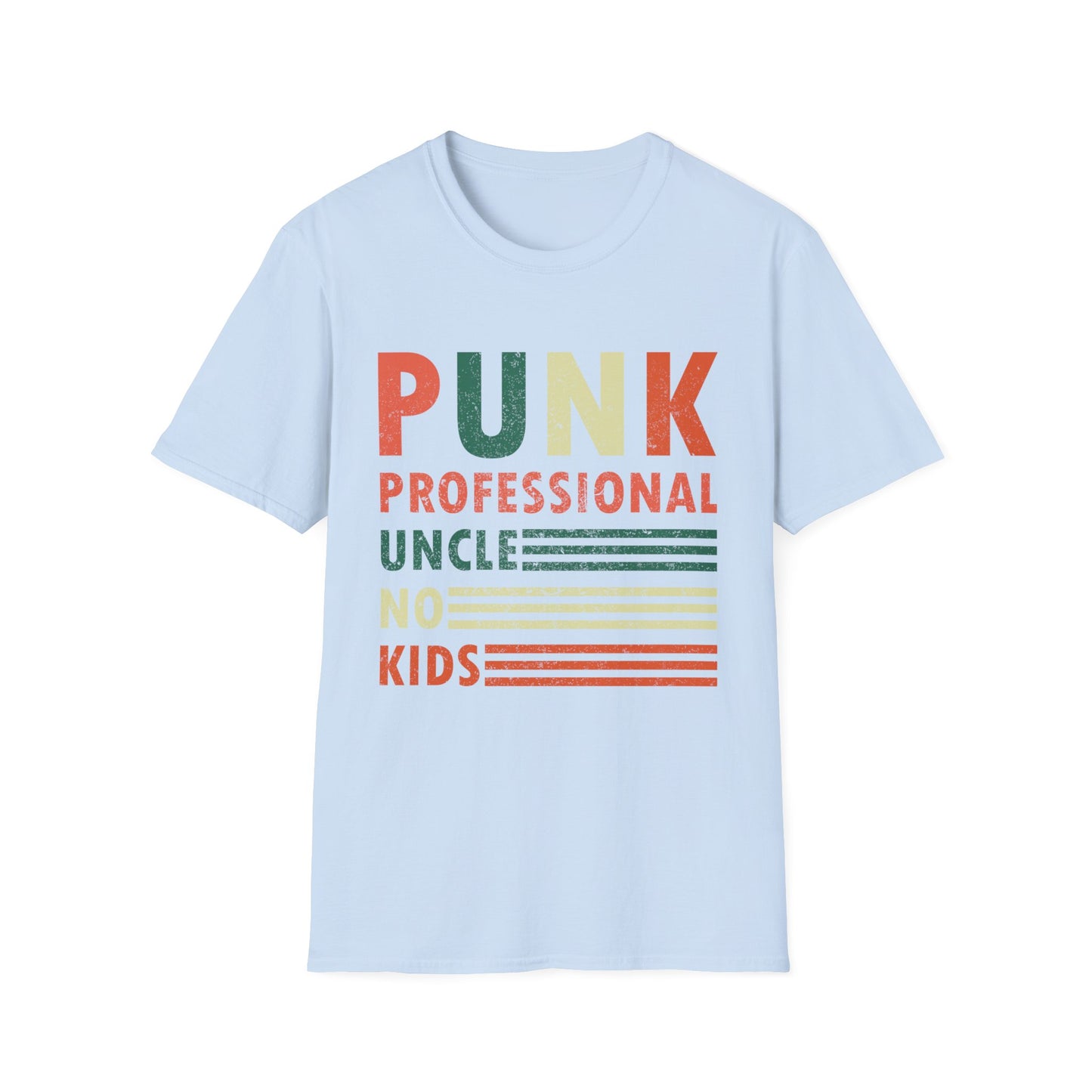 Funny Mens Punk Rock Professional Uncle No Kids Uncle Fathers Day T-Shirt for Men