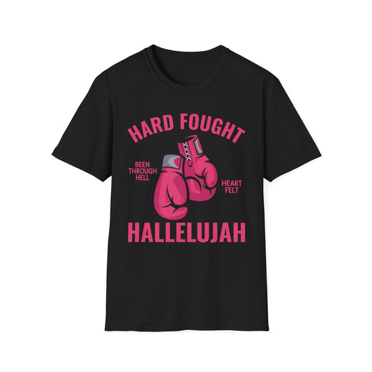 Hard Fought Hallelujah Praise Jesus Lake Christian T-Shirt For Men Women